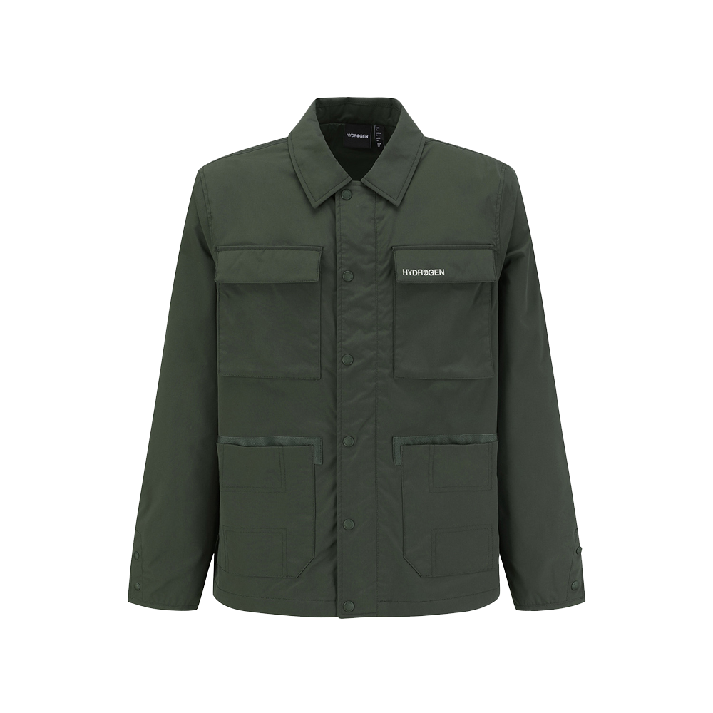 H31D3TF201 HYDROGEN Unisex Shirt-Style Coach Jacket Green