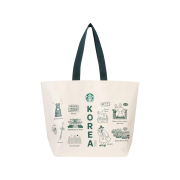 Starbucks Korea Reusable Bag XL Ivory