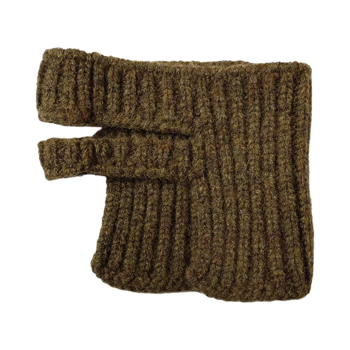 캐피탈 울 립 니트 캡 온 이어 워머 카키(Kapital Wool Rib Knit Cap-On Ear Warmers Khaki) - 1