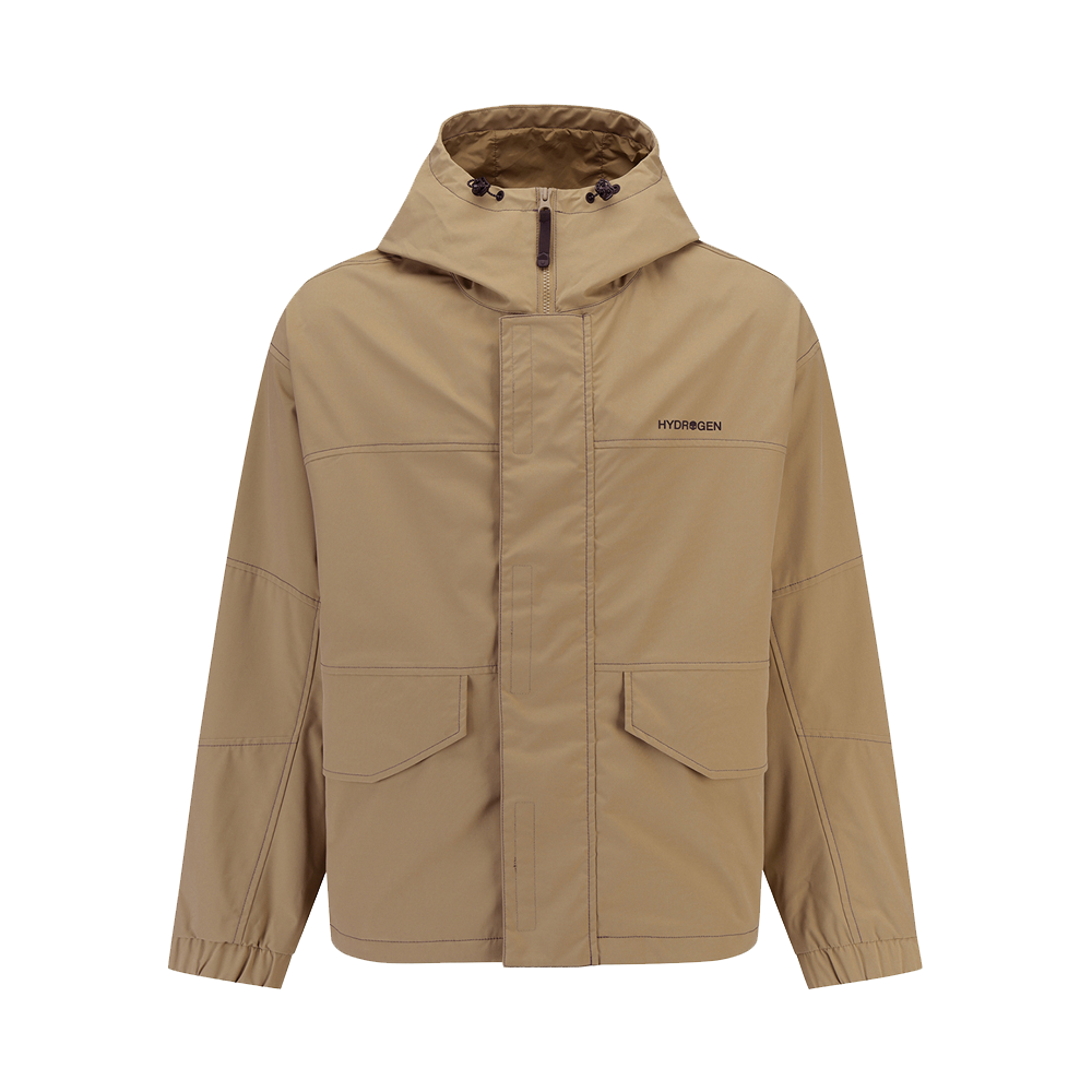 H31D3JP206 HYDROGEN Unisex Outer Pocket Windproof Jacket Beige