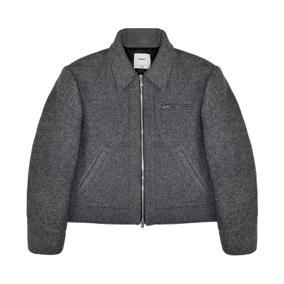 카미엔 그리드 울 자켓 그레이(Kamien Grid Wool Jacket Gray)