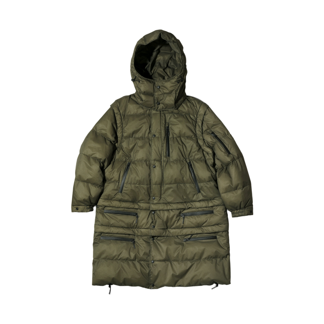 니들스 x 엔지니어드 가먼츠 x 난가 디테처블 다운 코트 카키(Needles x Engineered Garments x Nanga Detachable Down Coat Khaki) - 1