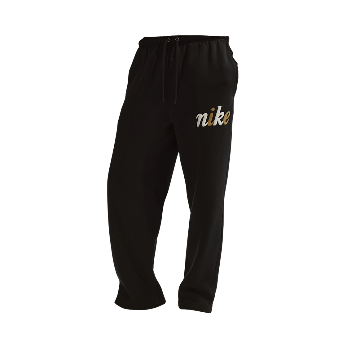 IF0716-010 Nike NSW Club Fleece Open Hem Pants Black Sail (IF0716-010)