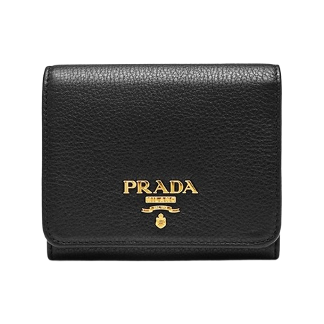 1MH176-2E3A-F0002 Prada Vitello Tri-Fold Wallet Black