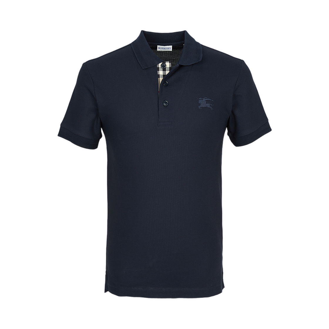 8099165 Burberry Collar Short Sleeve T-Shirt Navy