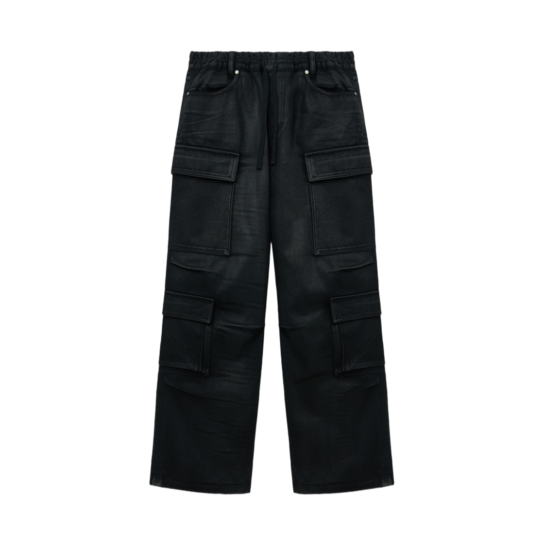 MK259ODN042MBB Matin Kim Coating Cargo Denim Pants In Black