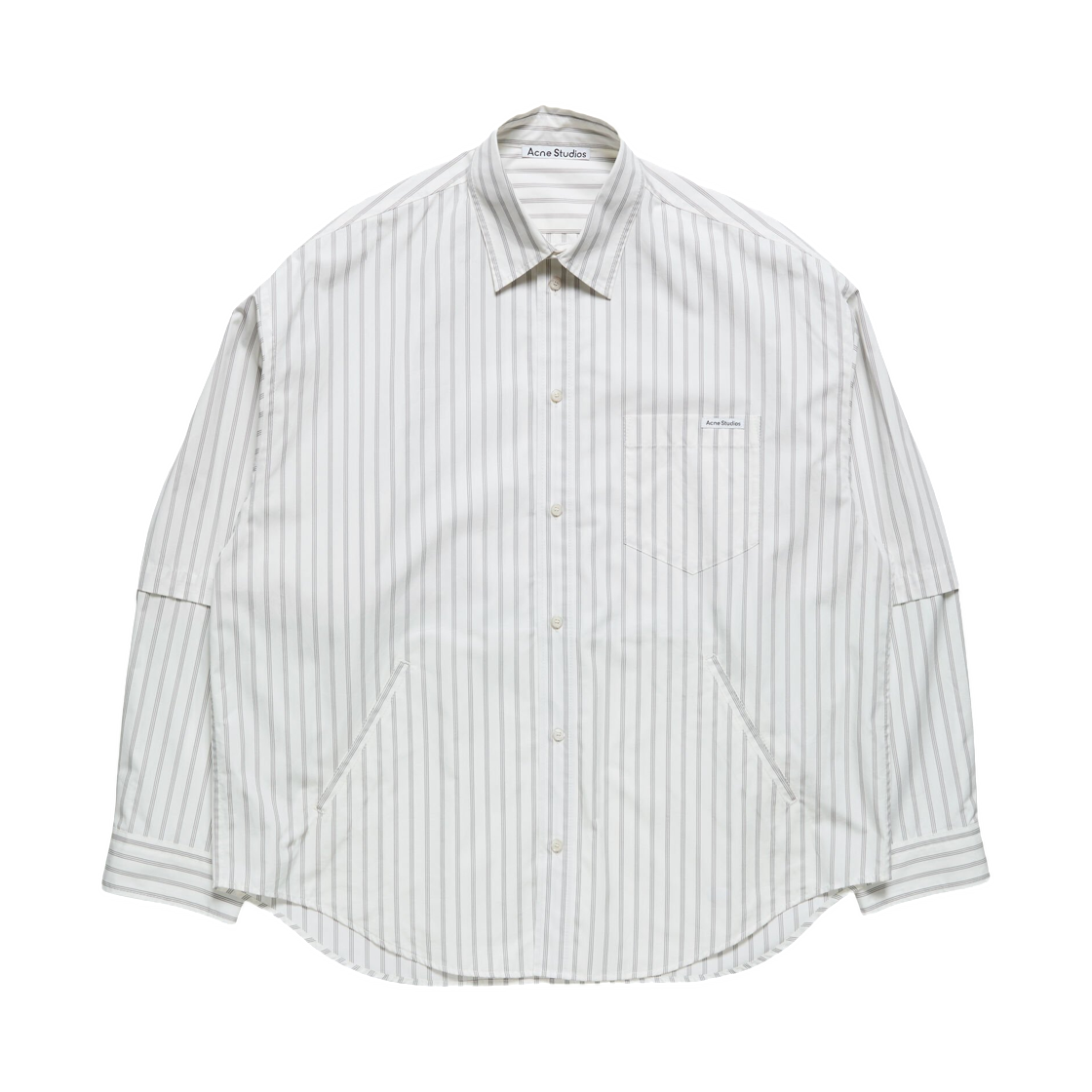 BB0670-CHD Acne Studios Double Sleeve Button-Up Off White Grey