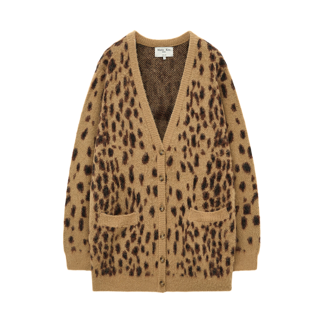 마뗑킴 브러쉬드 레오파드 가디건 믹스(Matin Kim Brushed Leopard Cardigan In Mix)