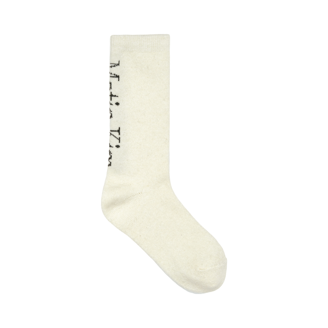 마뗑킴 로고 자카드 울 크루 삭스 아이보리(Matin Kim Logo Jacquard Wool Crew Socks In Ivory) - 1