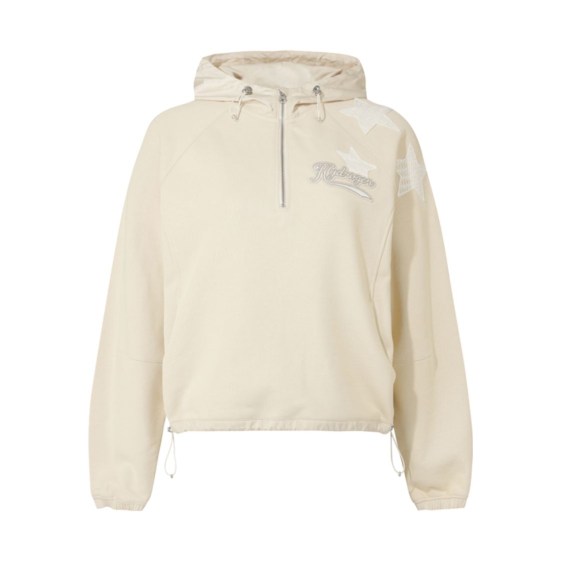 H21E4FH201 HYDROGEN Women's Bone Heart Anorak Hoodie Ivory