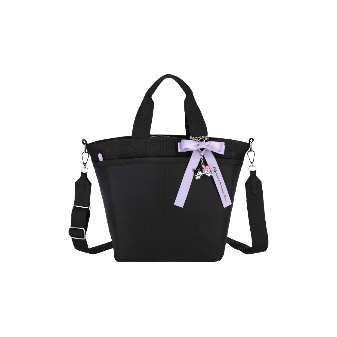 레스포색 마이멜로디 쿠로미 보우 버켓 토트백(Lesportsac My Melody Kuromi Bow Bucket Tote)