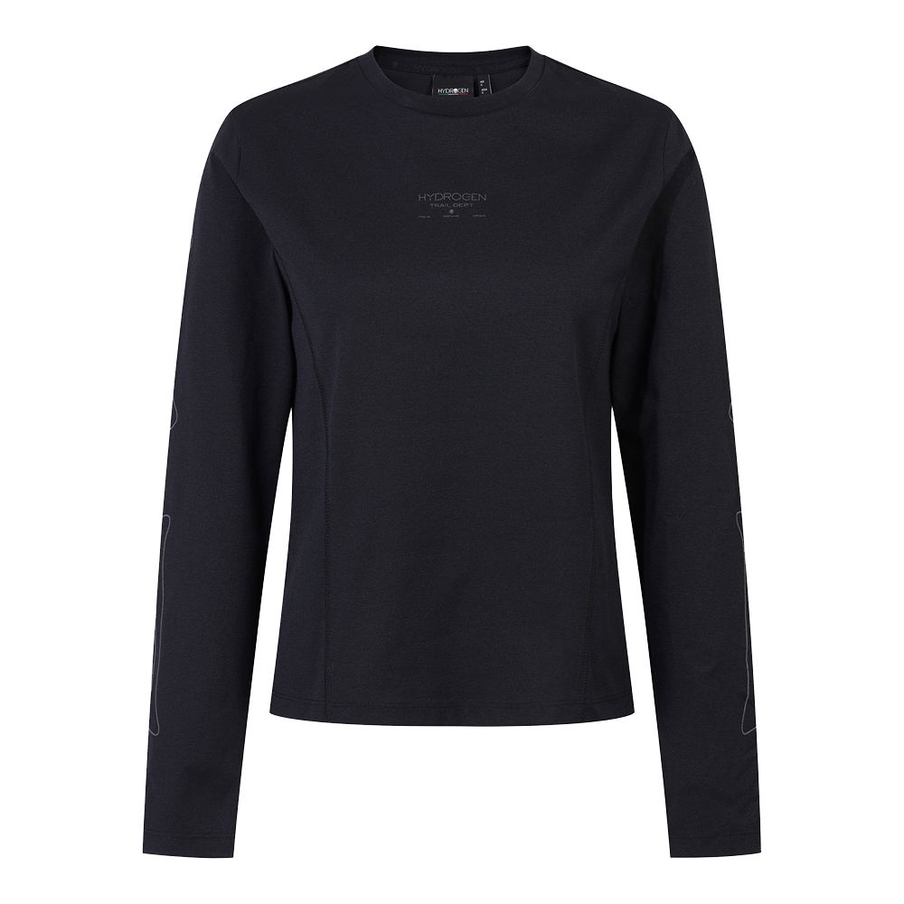 H21E3TL101 HYDROGEN Women's Skull Bone Long Sleeve Black