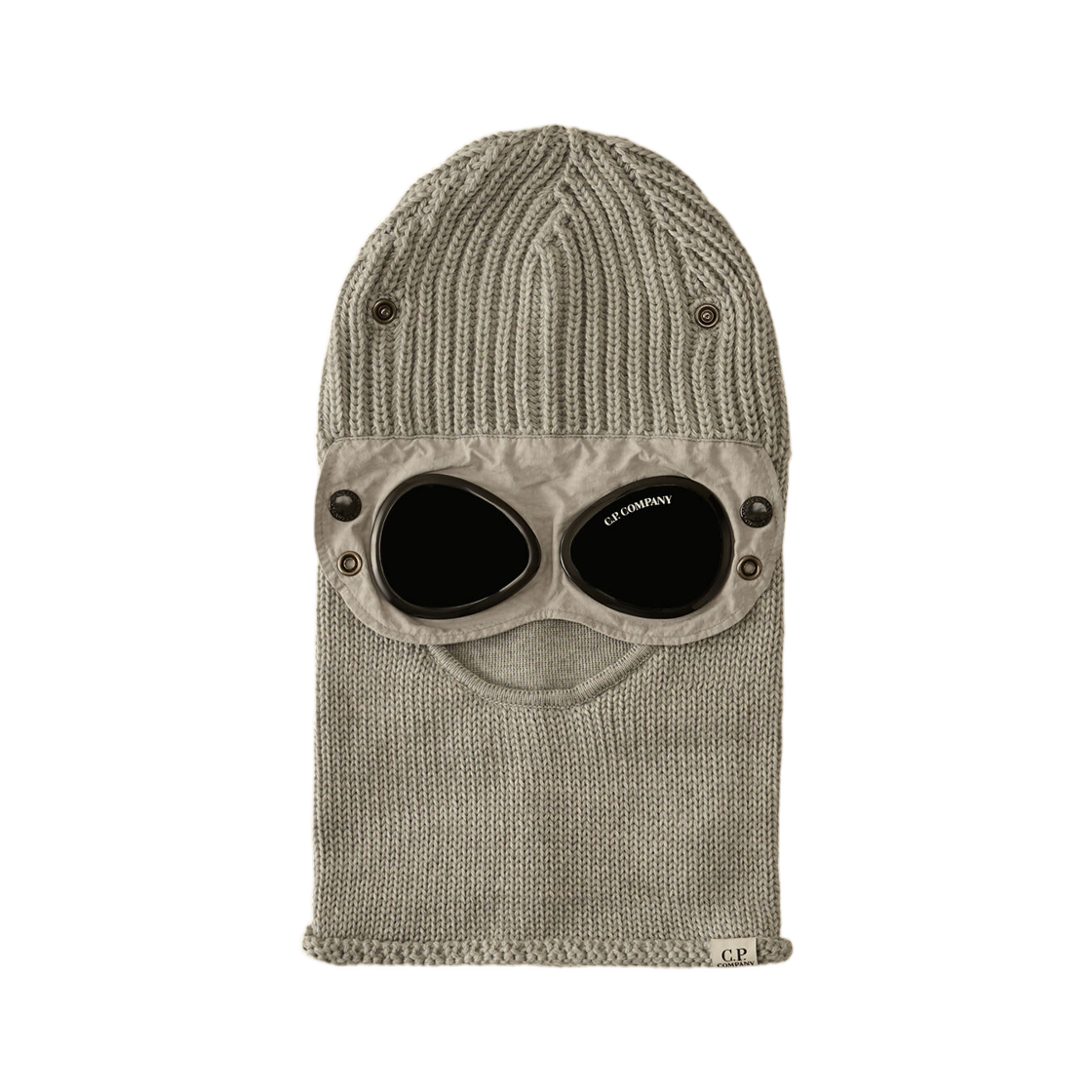 C.P. 컴퍼니 엑스트라파인 메리노 울 고글 바라클라바 문 멜란지 그레이 - 25FW