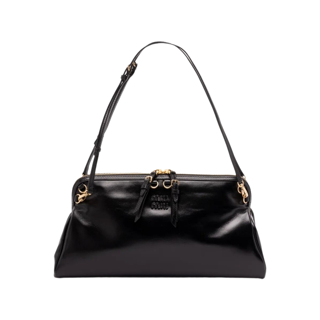 5BF129-2IEO-F0002 Miu Miu Leather Shoulder Bag Black