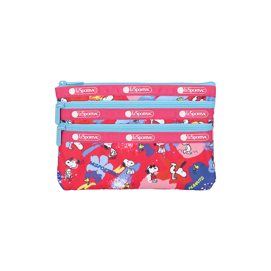 레스포색 피너츠 플레이타임 쓰리집 코스메틱 파우치(Lesportsac Peanuts Playtime 3 Zip Cosmetic)