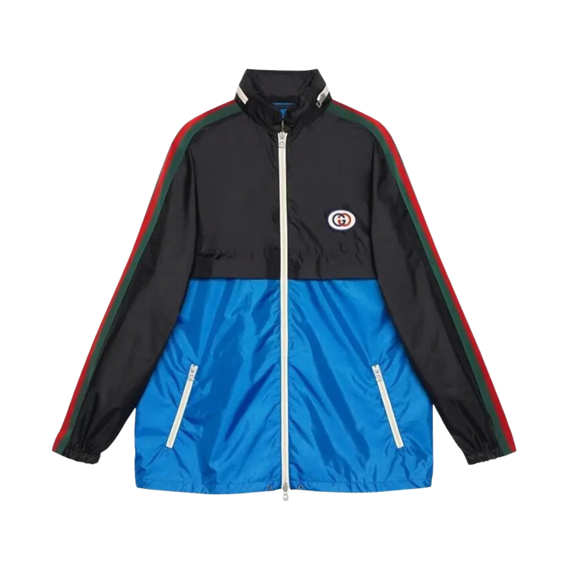 구찌 나일론 자켓 블랙 블루(Gucci Nylon Jacket Black Blue)