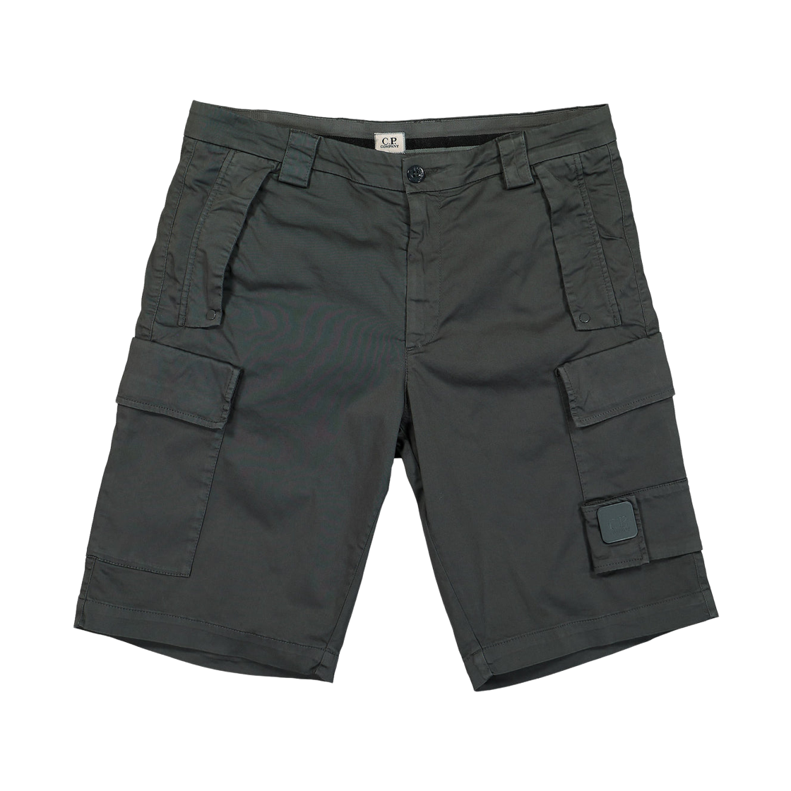 C.P. 컴퍼니 메트로폴리스 시리즈 스트레치 사틴 카고 쇼츠 다크 쉐도우 그레이 - 22SS(C.P. Company Metropolis Series Stretch Sateen Cargo Shorts Dark Shadow Grey - 22SS)