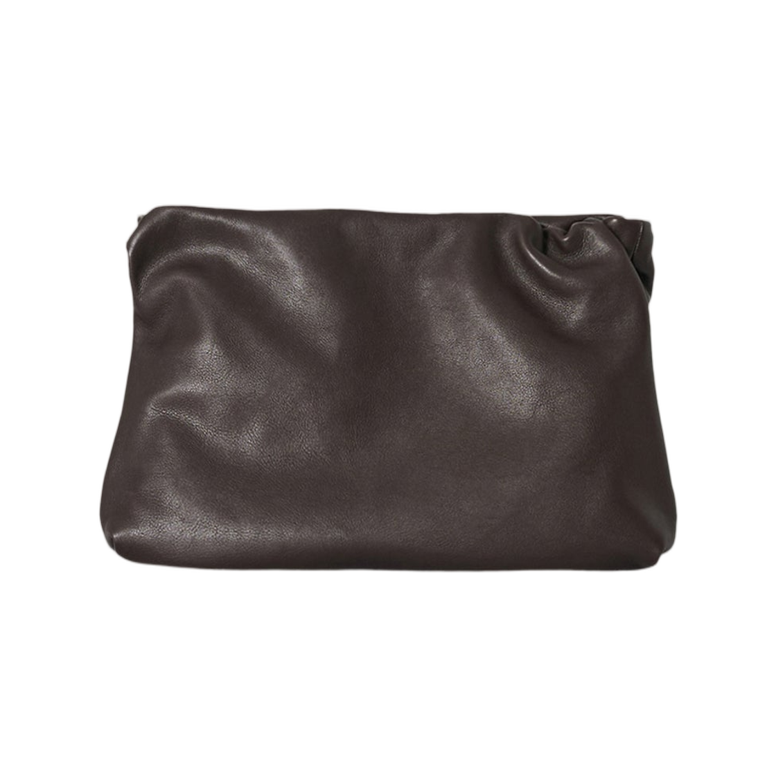 더 로우 라지 부어스 클러치 레더 다크 브라운(The Row Large Bourse Clutch in Leather Dark Brown)