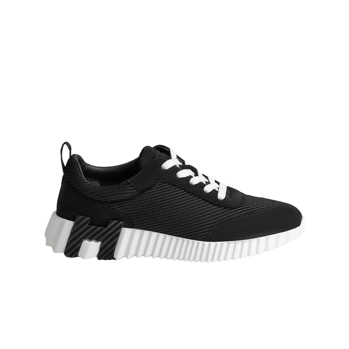 H252328Z03 (W) Hermes Bouncing Sneakers Textured Mesh Suede Goatskin & Noir