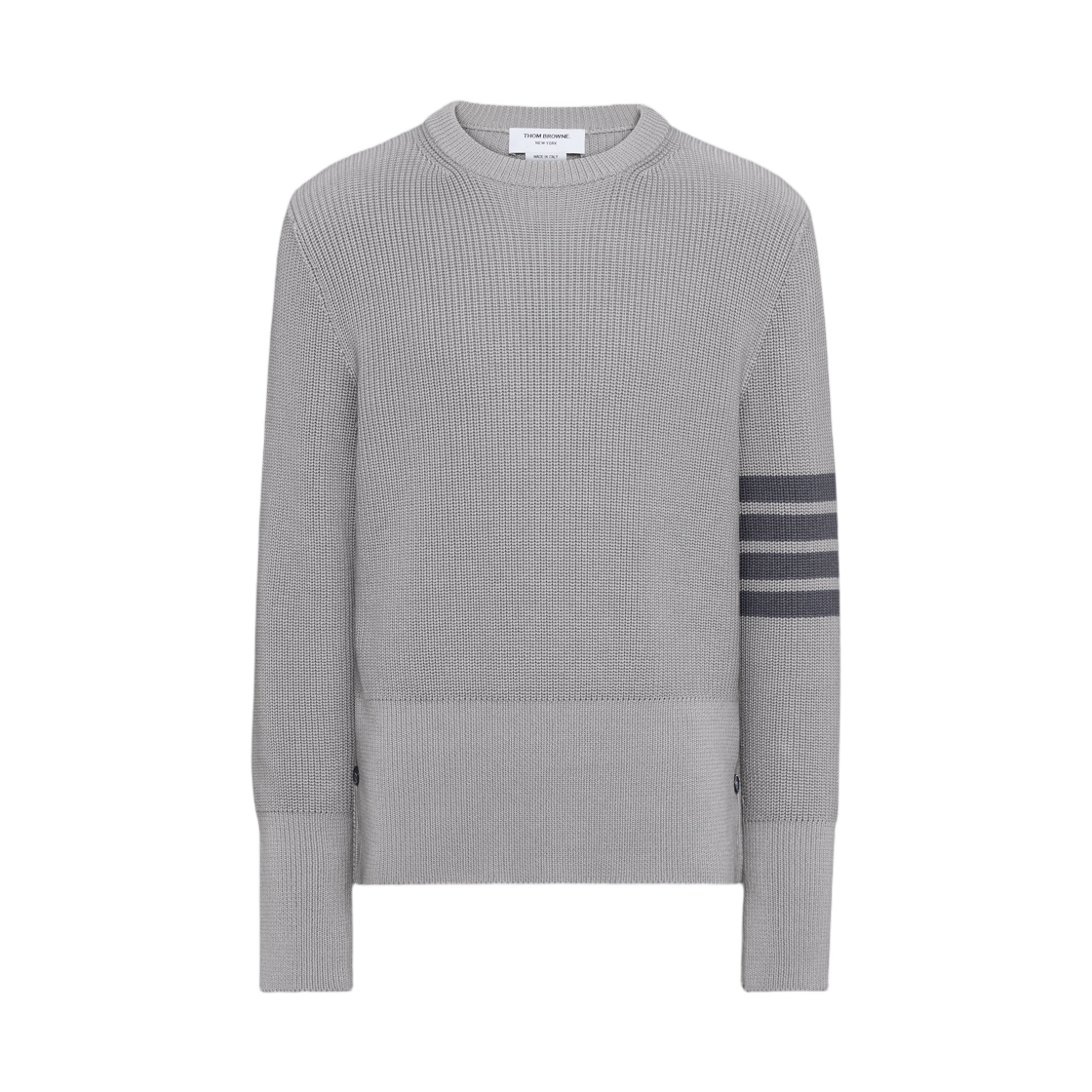 톰브라운 코튼 가디건 스티치 사선 풀오버 라이트 그레이(Thom Browne Cotton Cardigan Stitch 4-Bar Pullover Light Grey) - 1