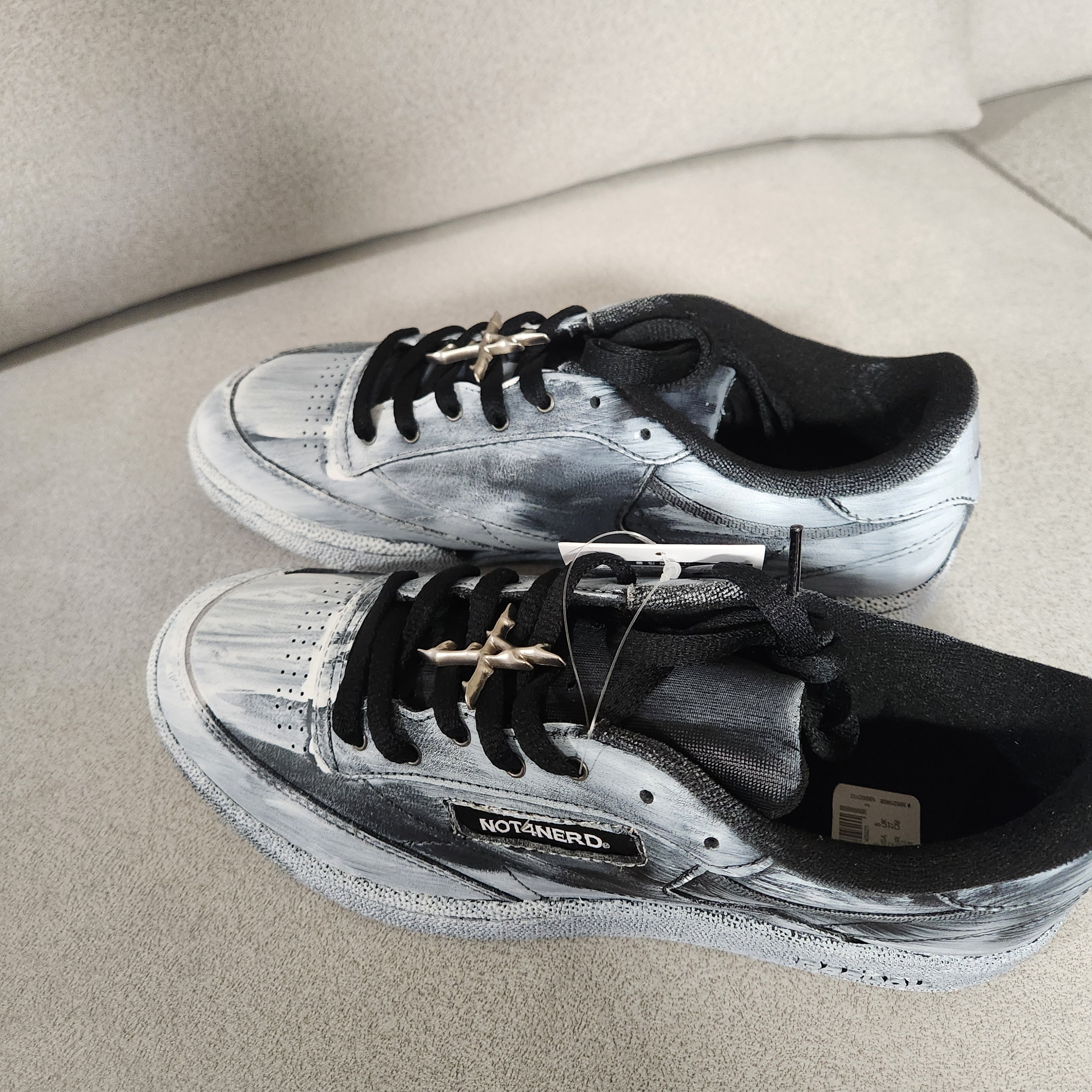 Reebok X NOT4NERD Club C 85 Veiled Black 착용 스타일