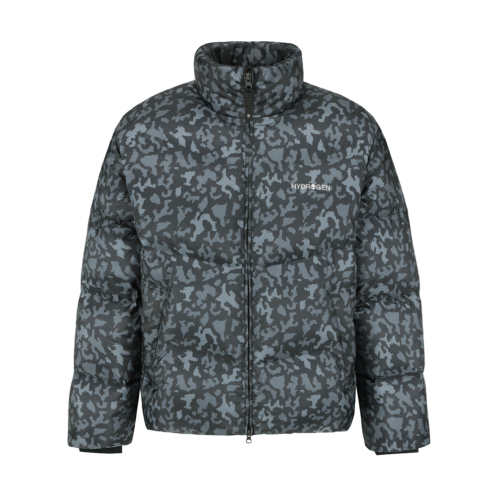H31D4JD427 HYDROGEN Unisex Heritage Camo Graphic Down Jacket Melange Grey