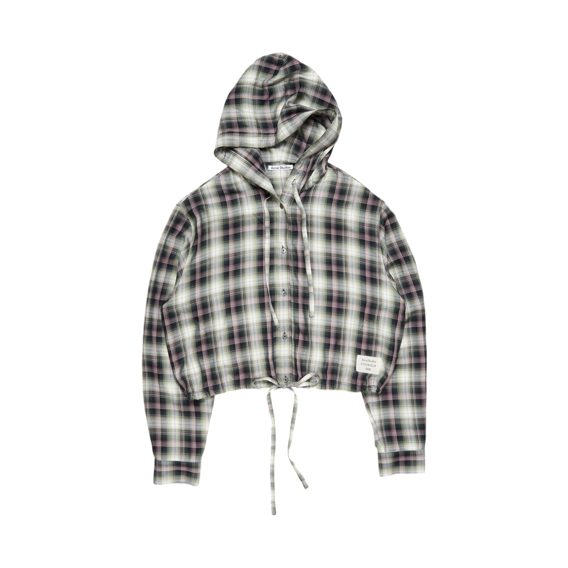 AC0736-AIG Acne Studios Hooded Overshirt Black Green