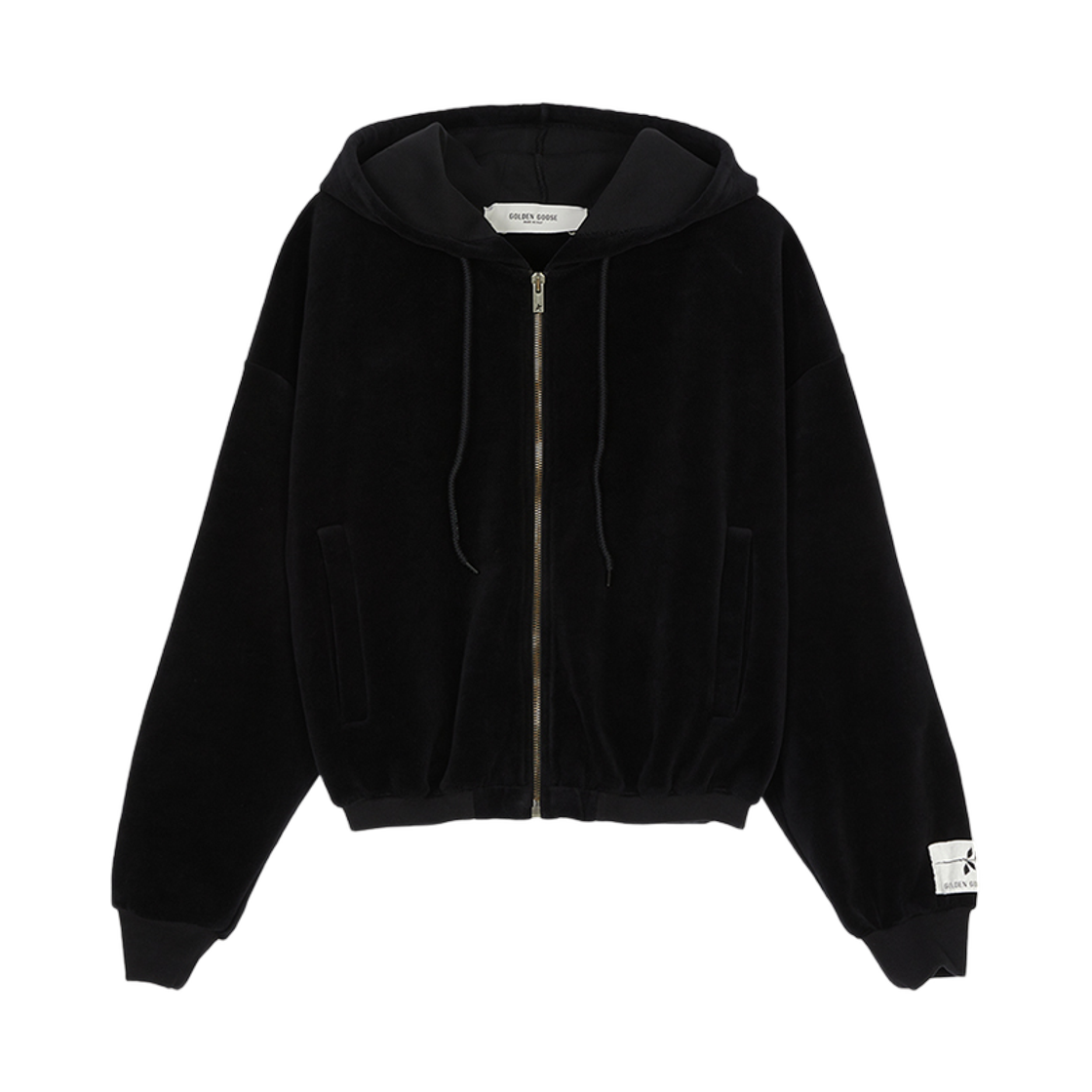 GWP02327-P002130-90100 (W) Golden Goose Hood Zip Up Black