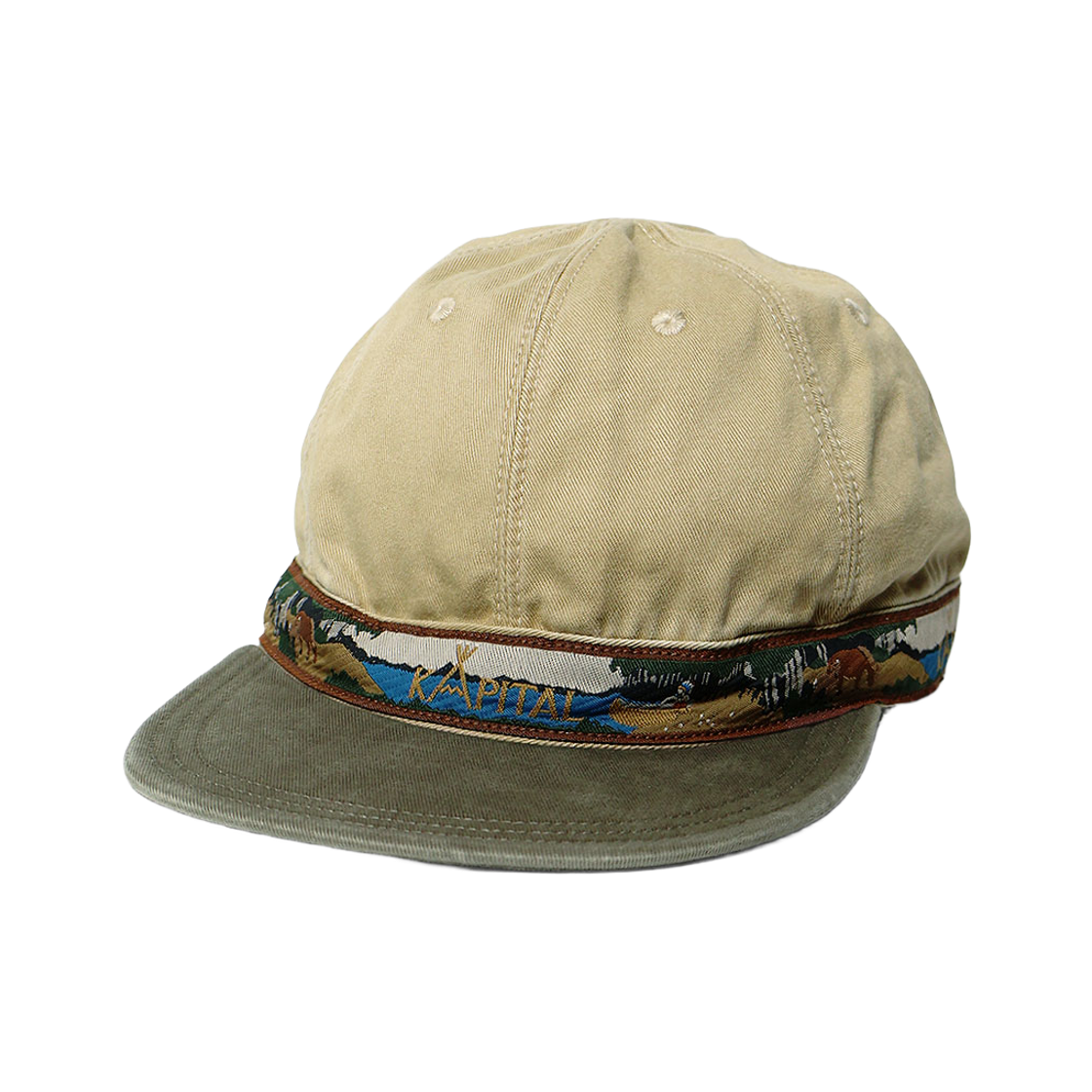 캐피탈 무라치노 브림필드 캡 나바호 보트 베이지 카키(Kapital Murachino Brimfield Cap Navajo Boat Beige Khaki) - 1