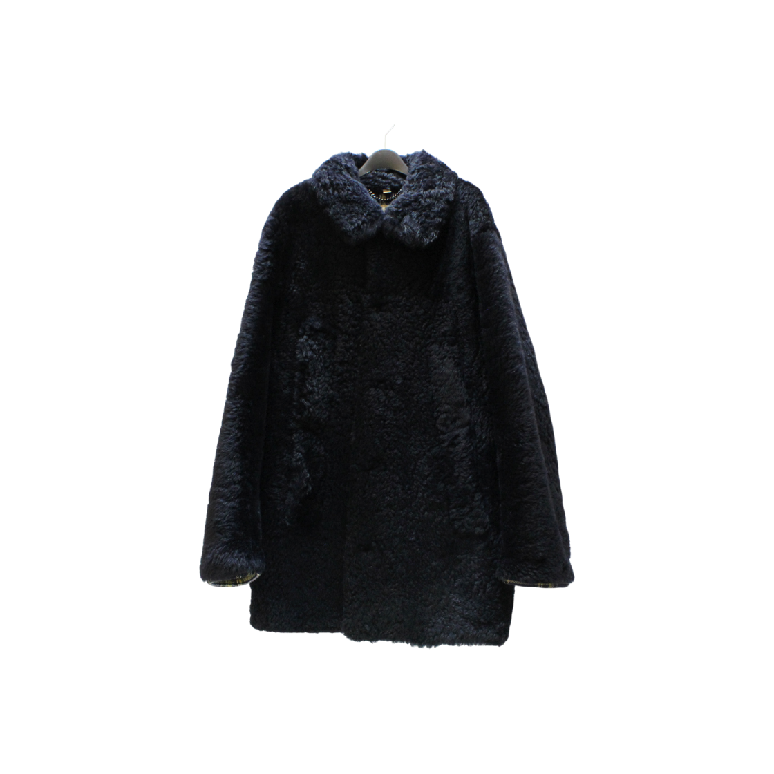 버버리 블루 체크 모 코트 54사이즈 8003515(Burberry Blue Check Wool Coat, Size 54, Style 8003515)