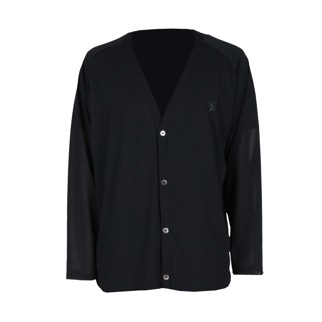 니들스 폴리 메쉬 브이넥 가디건 블랙(Needles V-Neck Cardigan Poly Mesh Black)