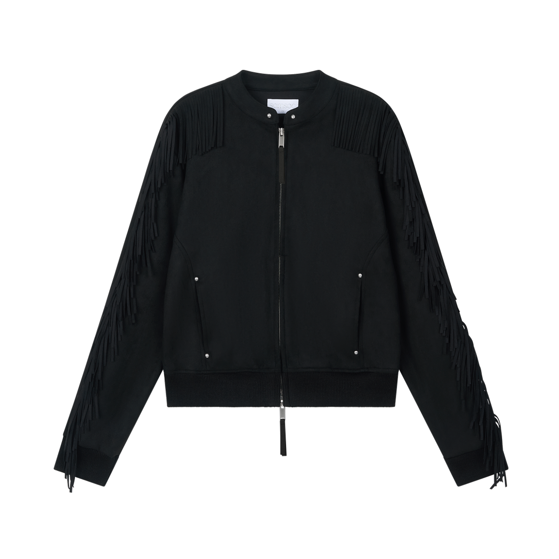 솜속 케이시 스웨이드 집업 블랙(SOMSOC Kacey Suede Zip-Up Black)