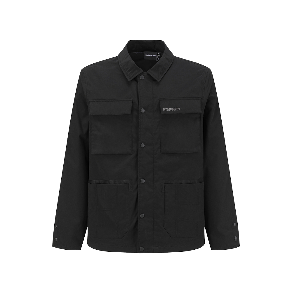 H31D3TF201 HYDROGEN Unisex Shirt-Style Coach Jacket Black