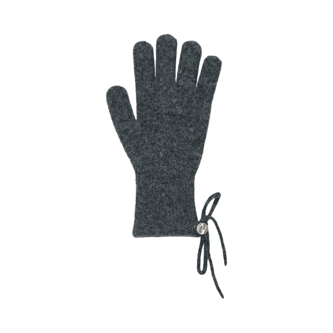 MK259OGV005MCH Matin Kim Ribbon Finger Hole Gloves In Charcoal