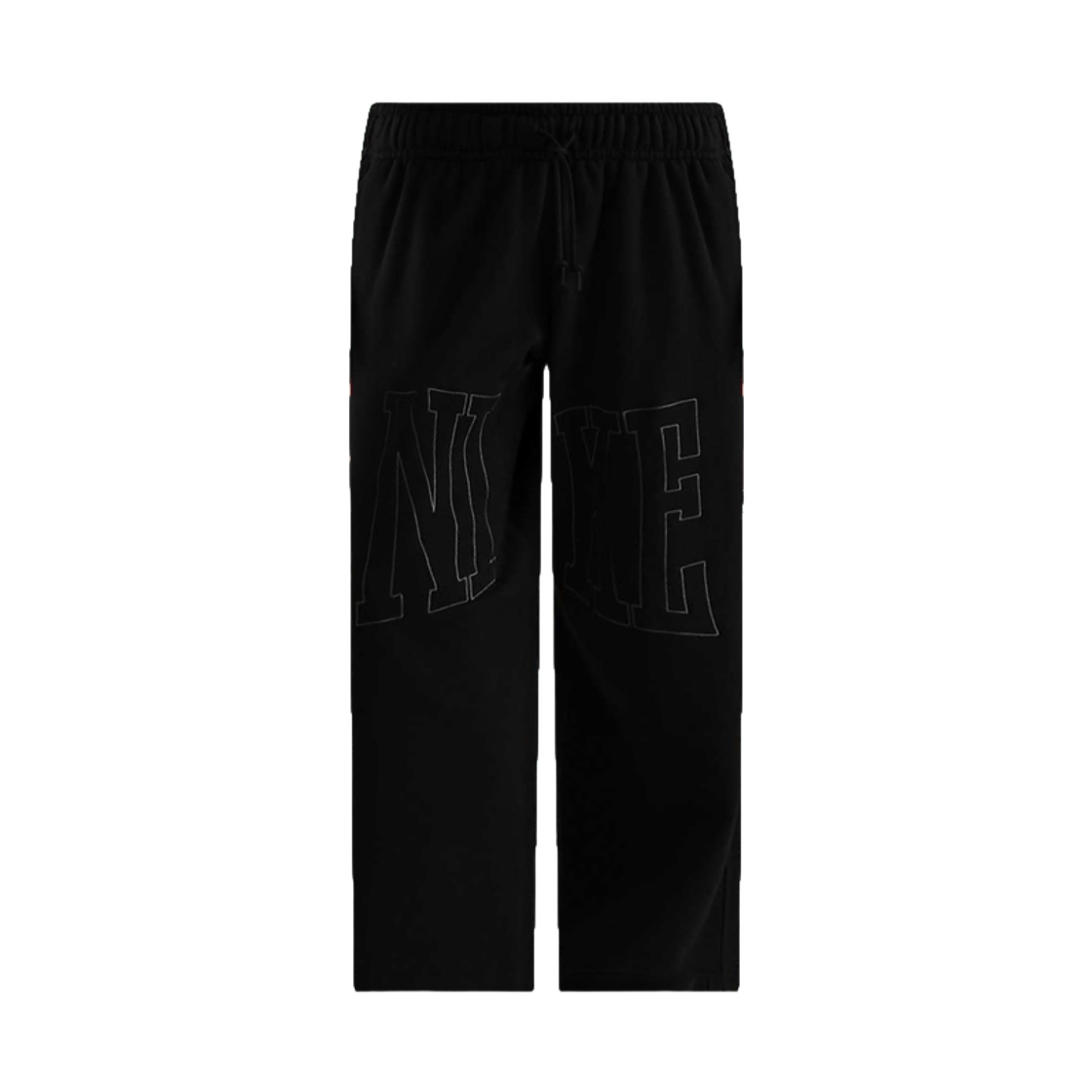 HQ5884-010 (W) Nike NSW Mid-Rise Oversized Open Hem French Terry Pants Black - Asia