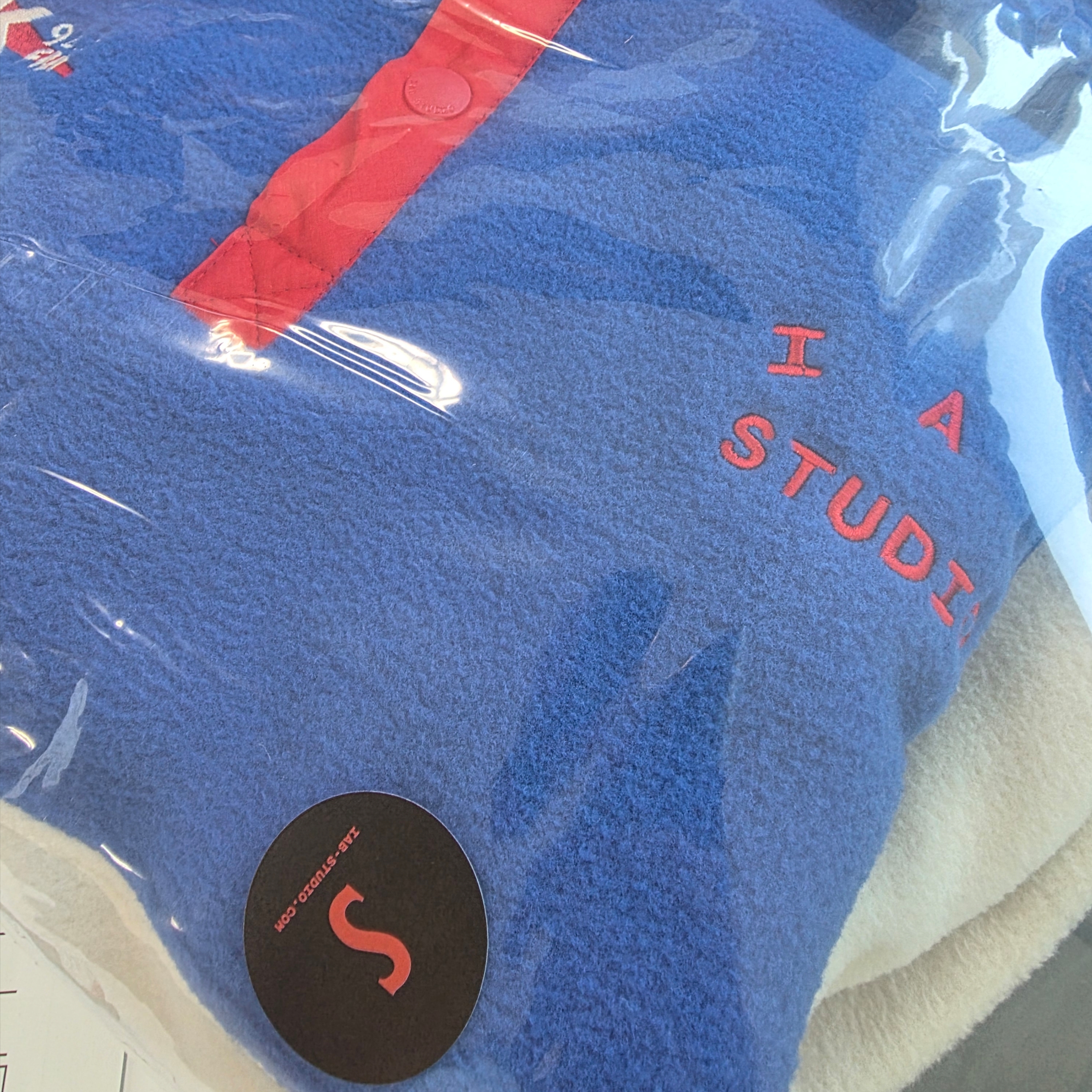 IAB Studio x Stranger Things The SQUAWK Fleece Blue Ivory 착용 스타일 - 1