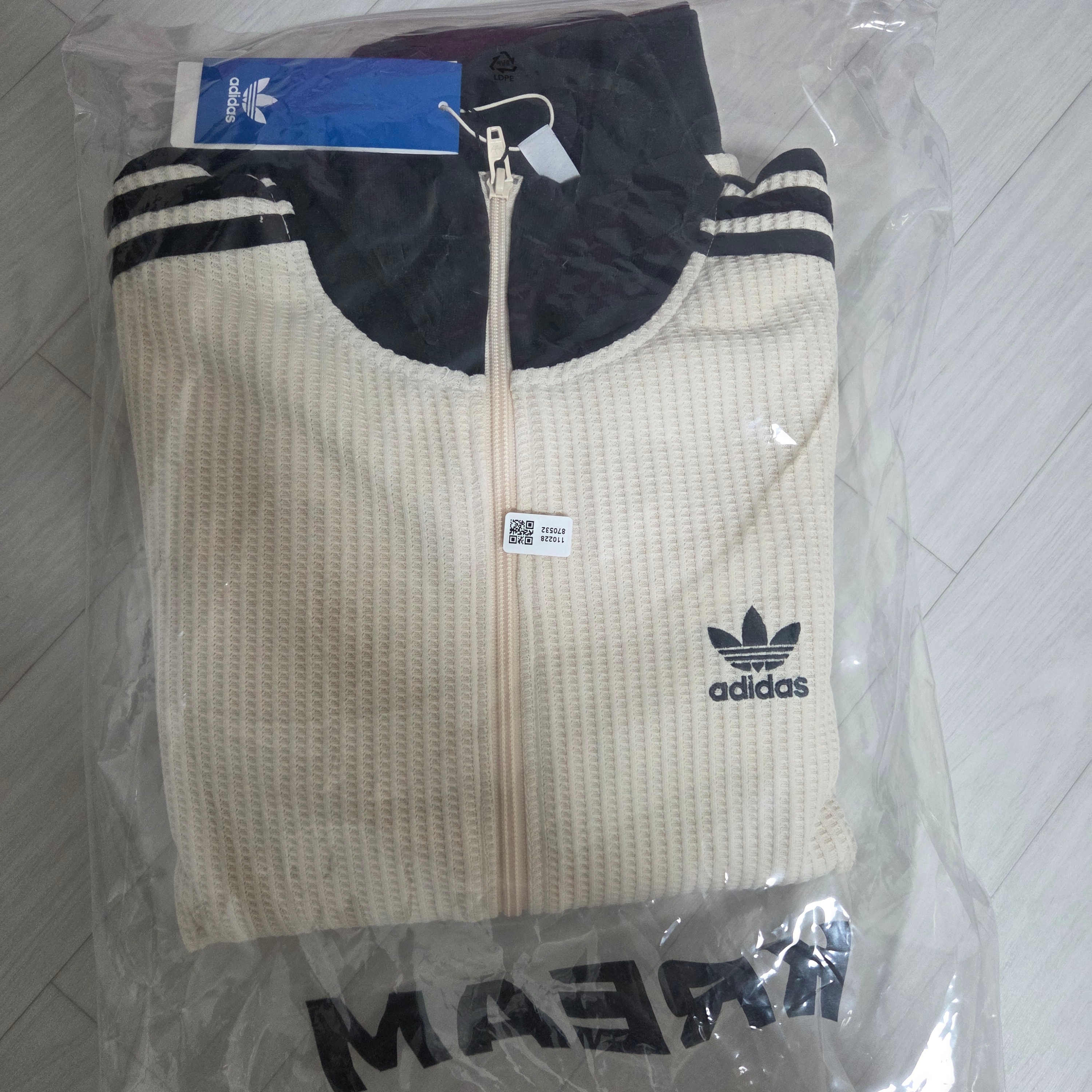 Adidas Waffle Beckenbauer Track Top Wonder White - KR Sizing 착용 스타일