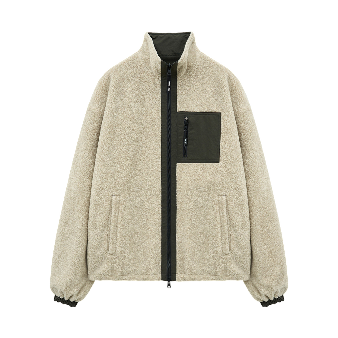 마뗑킴 리버시블 쉐르파 집업 라이트 베이지(Matin Kim Reversible Sherpa Zip Up In Light Beige)
