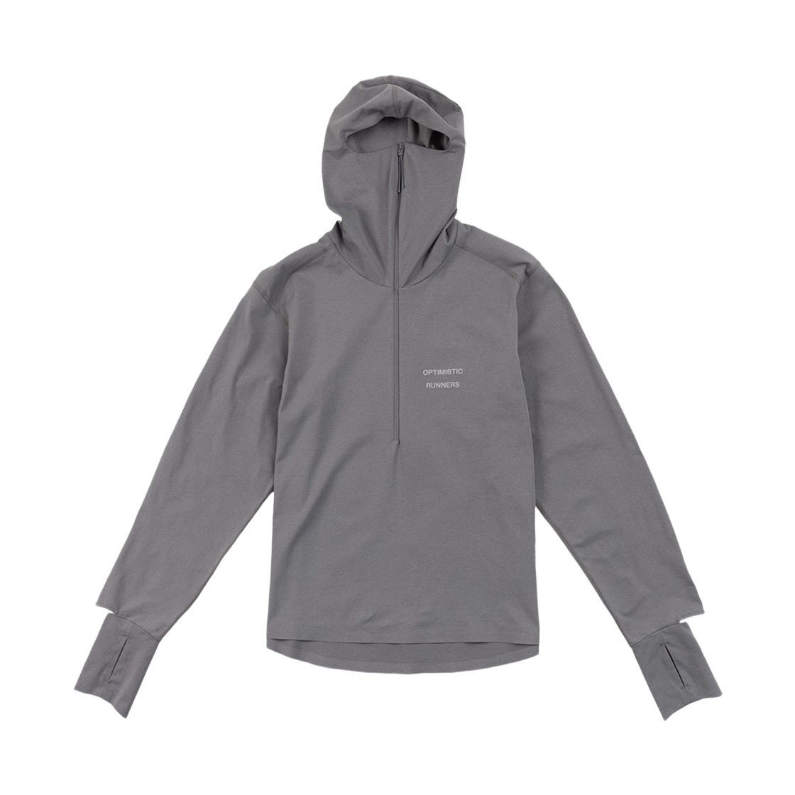 - Optimistic Runners Balaclava Hoodie Dark Grey