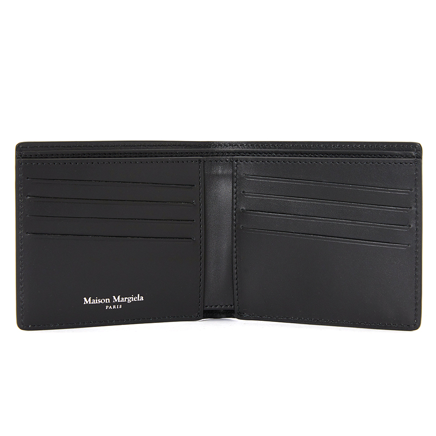 [25% 쿠폰] 메종 마르지엘라 보빈 레더 반지갑 블랙([25% 쿠폰] Maison Margiela Bovine Leather Bi-Fold Wallet Black) - 4