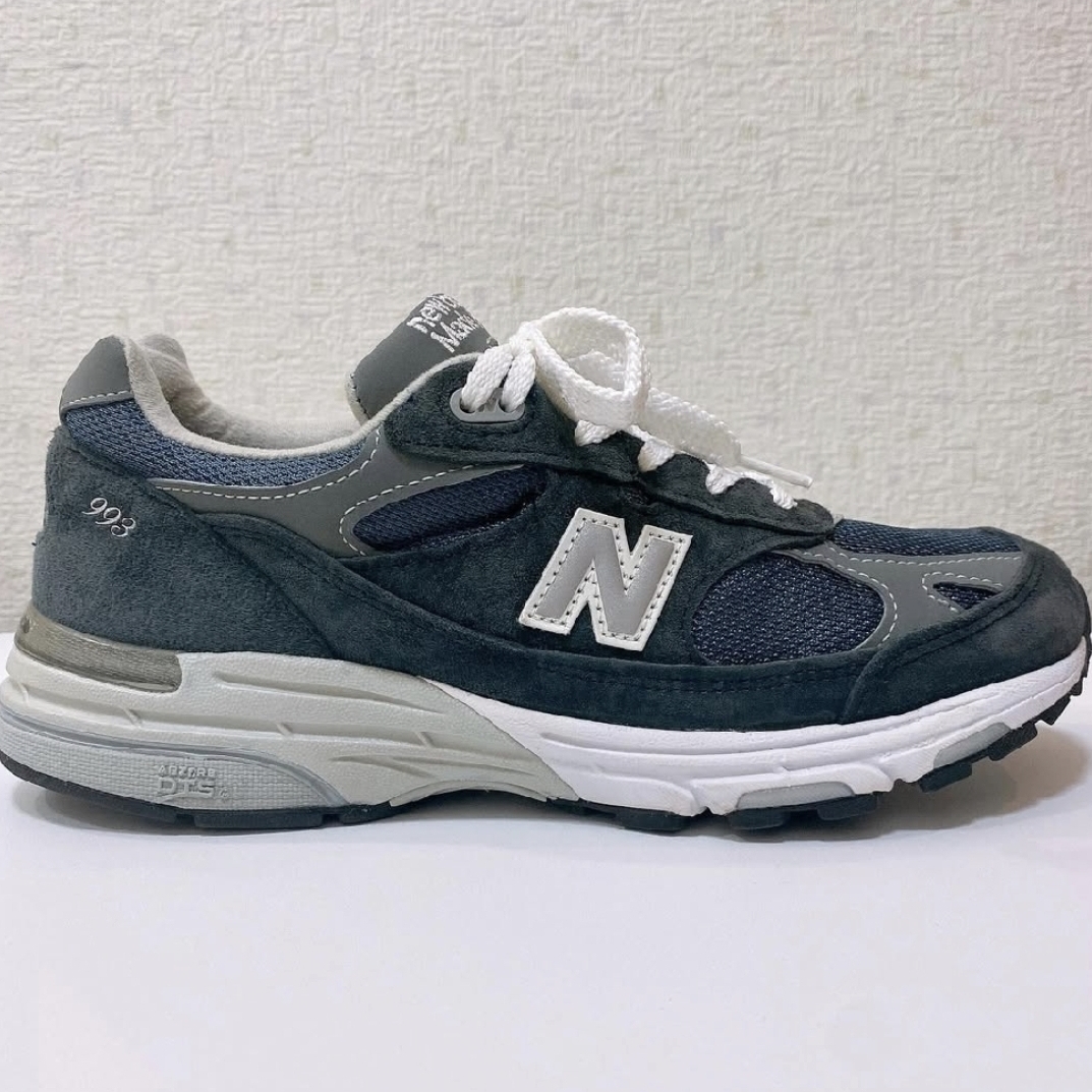 (W) New Balance 993 Made in USA Navy - B Standard 착용 스타일