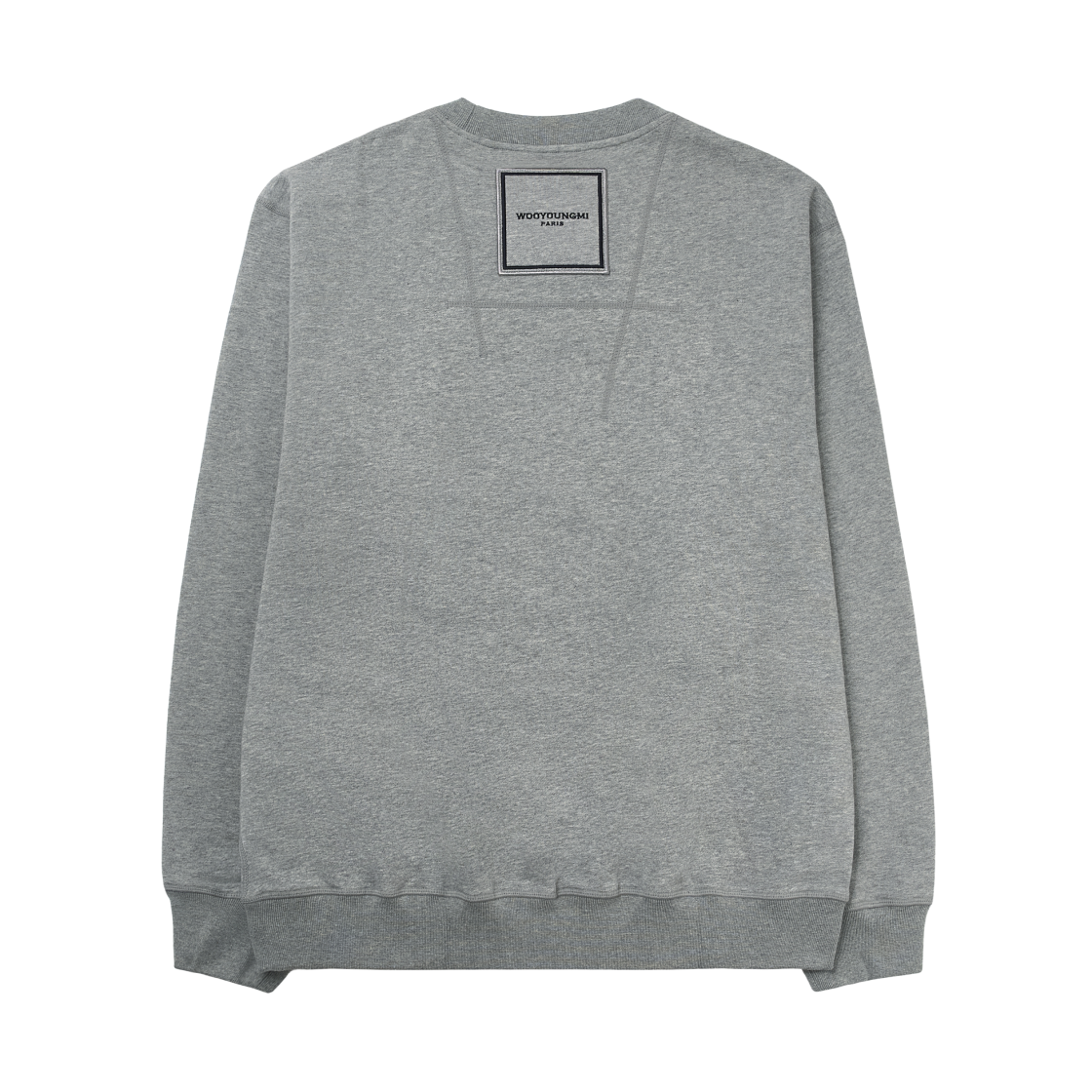 우영미 코튼 스퀘어 라벨 스웨트셔츠 그레이 - 24SS(Wooyoungmi Cotton Square Label Sweatshirt Gray - 24SS) - 2