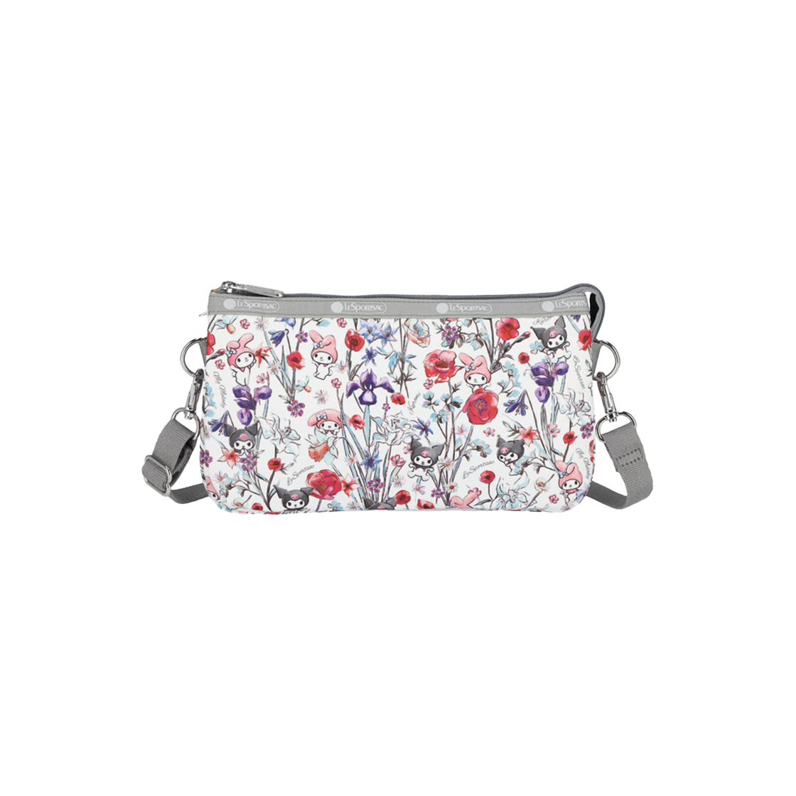 레스포색 마이멜로디 쿠로미 그레이 미디움 코코 크로스바디(Lesportsac My Melody Kuromi Gray Medium Koko Crossbody)
