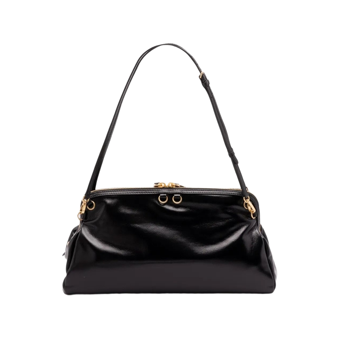 미우 미우 레더 숄더백 블랙(Miu Miu Leather Shoulder Bag Black) - 2