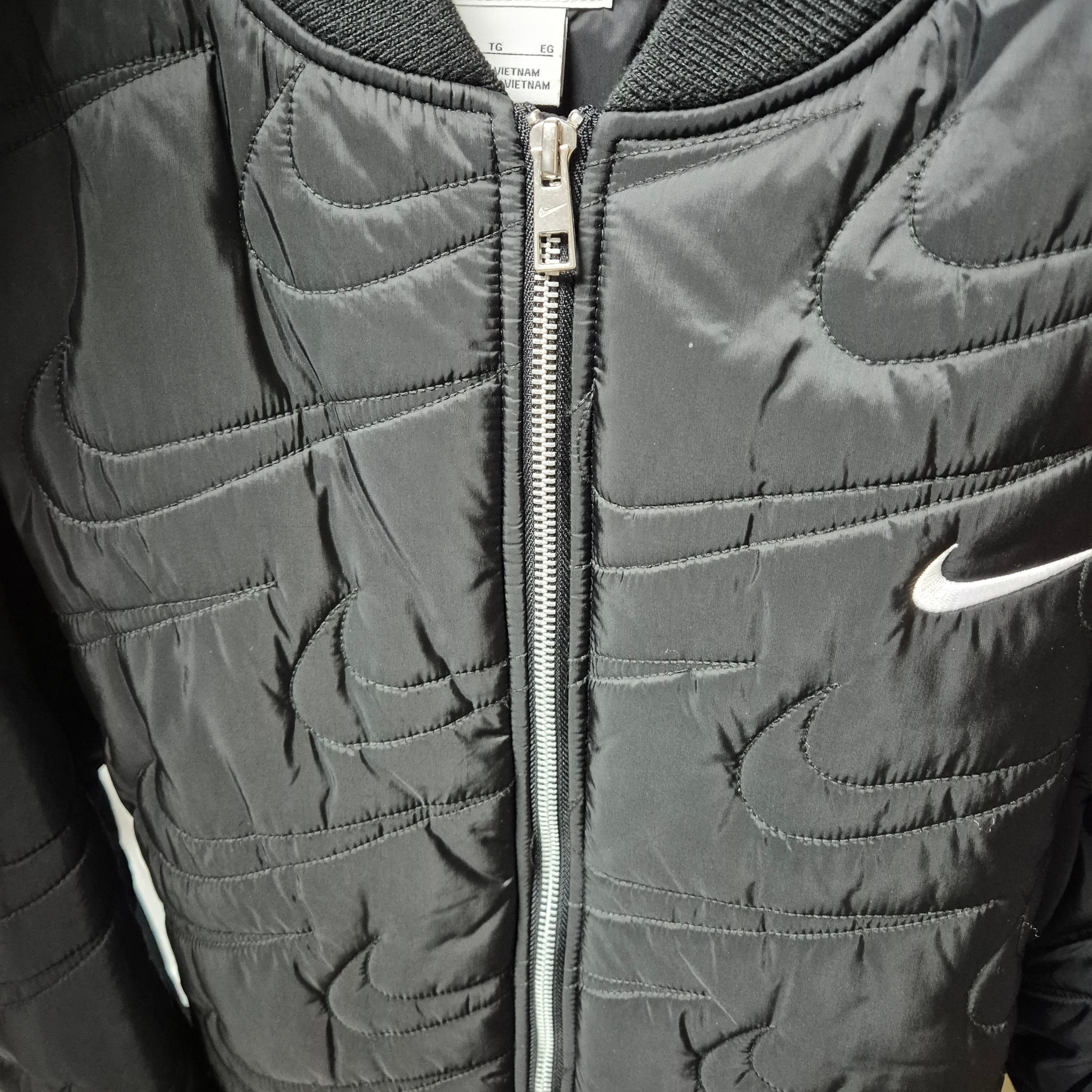 Nike NSW Swoosh Quilted Jacket Black - Asia 착용 스타일