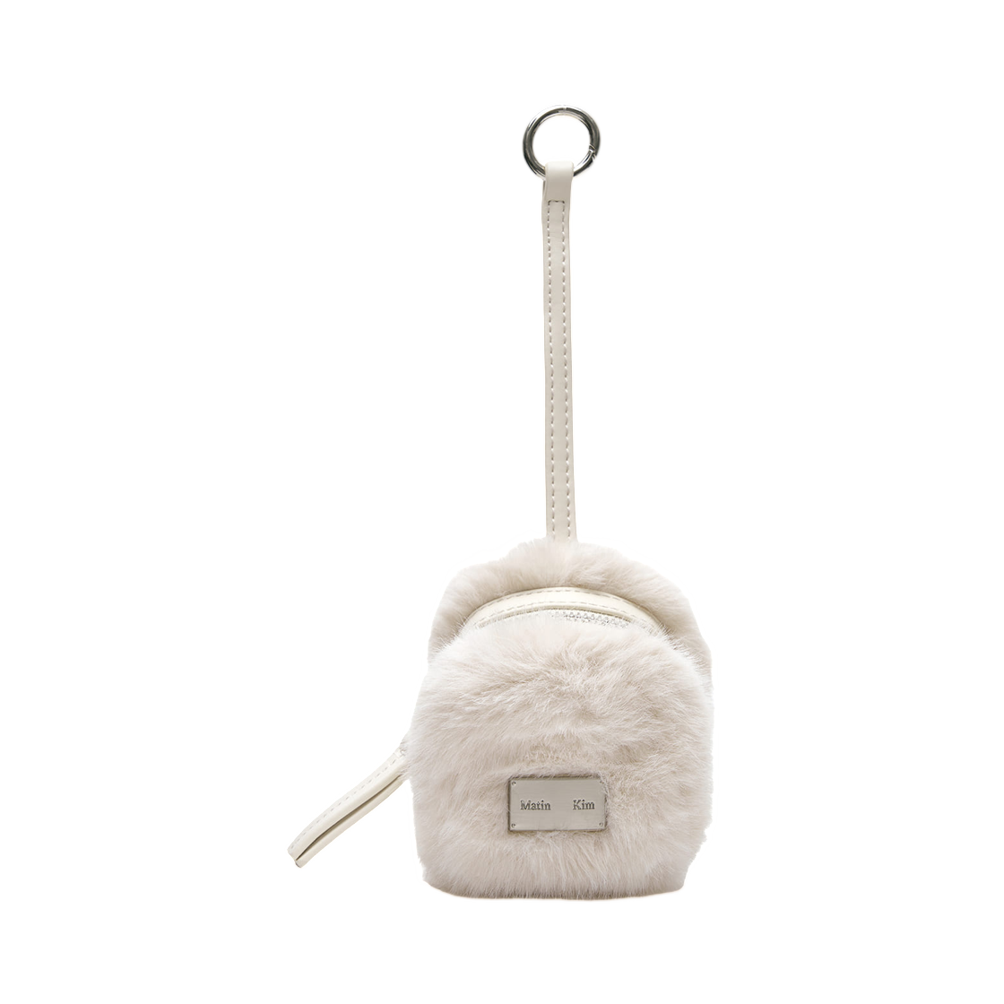 MK259OAC018MIV Matin Kim Soft Fur Mini Cube Pouch In Ivory