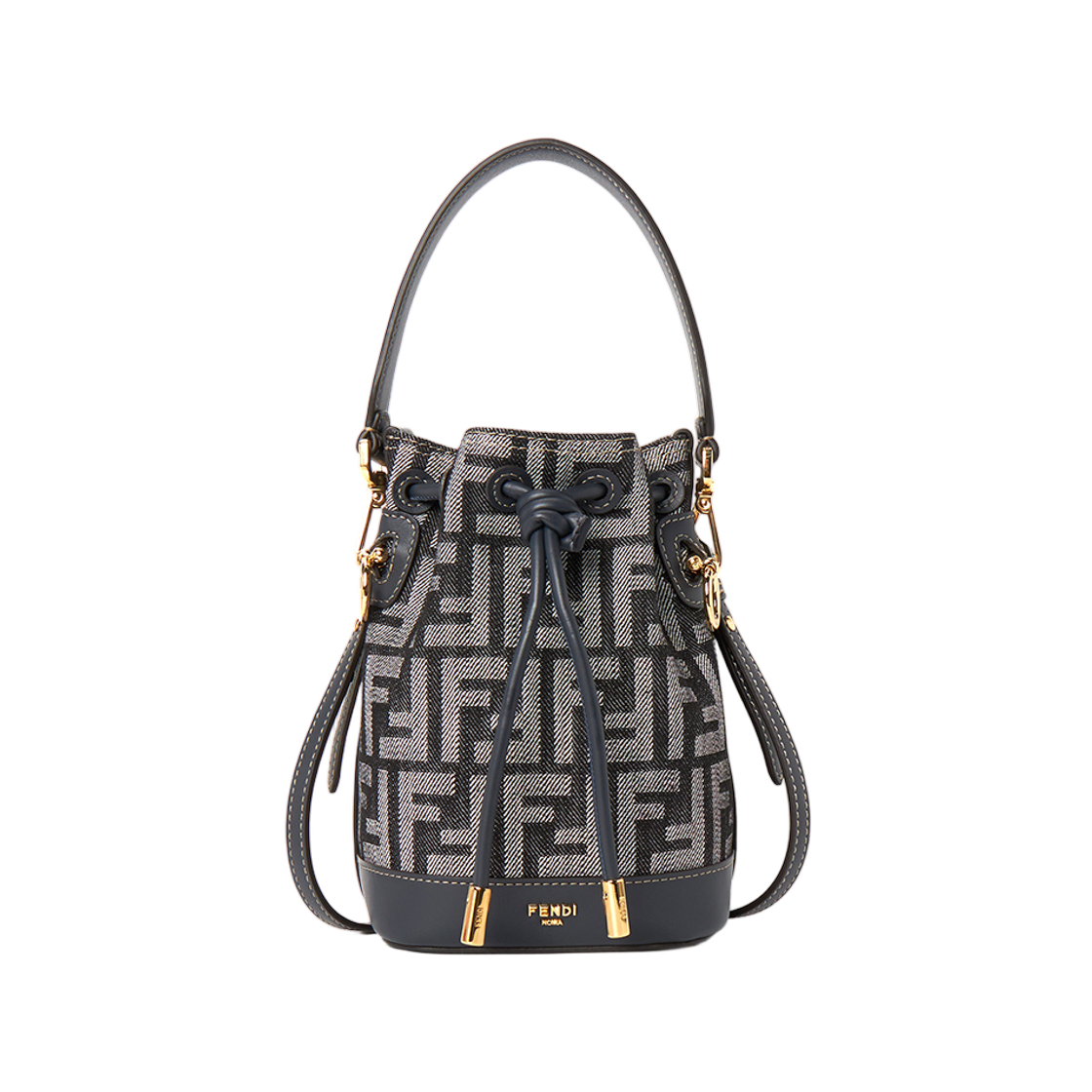 8BS109AUT4F1UJ5 Fendi Mon Tresor Bucket Bag Navy