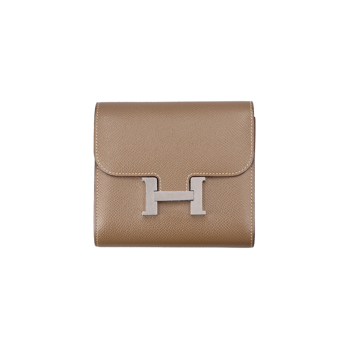 IT843B44NHLB Hermes Constance Wallet in Etoupe with Silver Hardware and Z Stamp