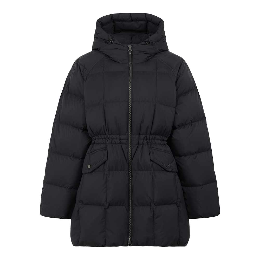 하이드로겐 여성 롱기장 벨티드 다운 자켓 블랙