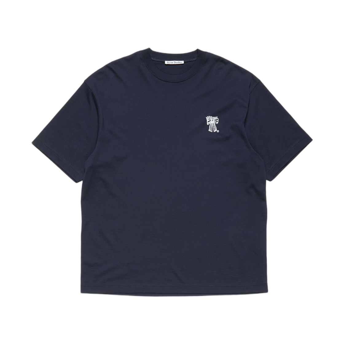 아크네 스튜디오 로고 티셔츠 네이비 블루(Acne Studios Logo T-Shirt Navy Blue) - 1